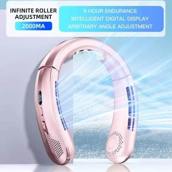 Portable Neck Fan with Digital Display