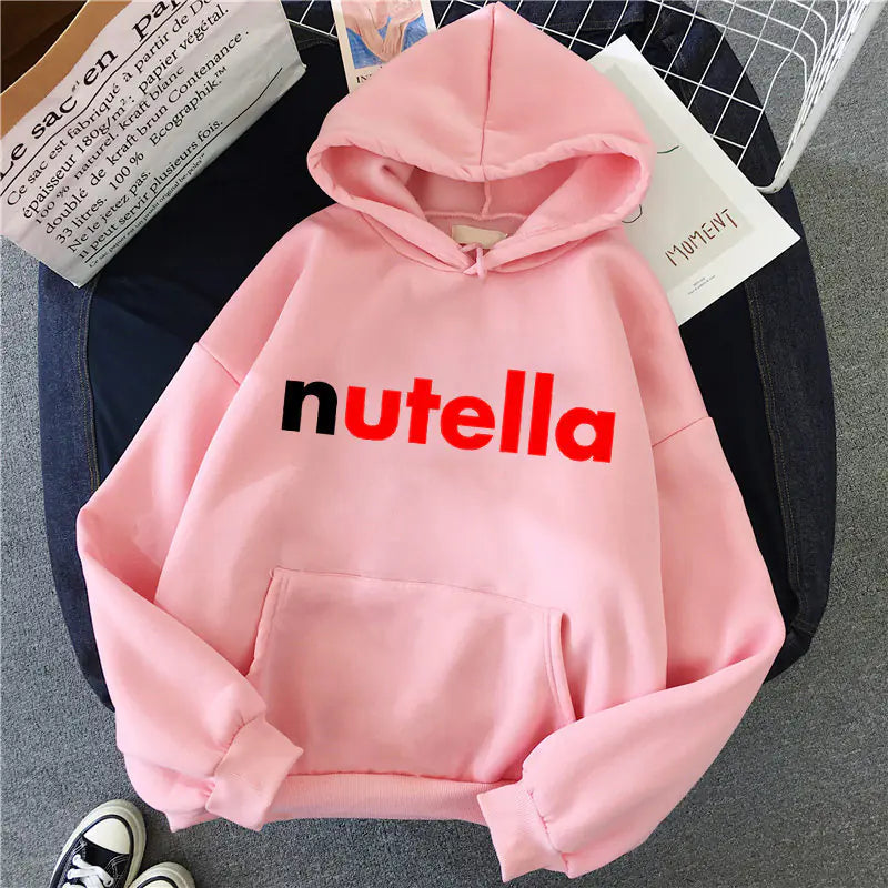 Ladies Casual Printed Hoodie Sweatshirt