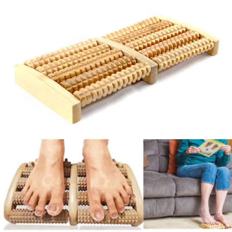 Wooden Foot Massage Roller for Acupoints and Legs