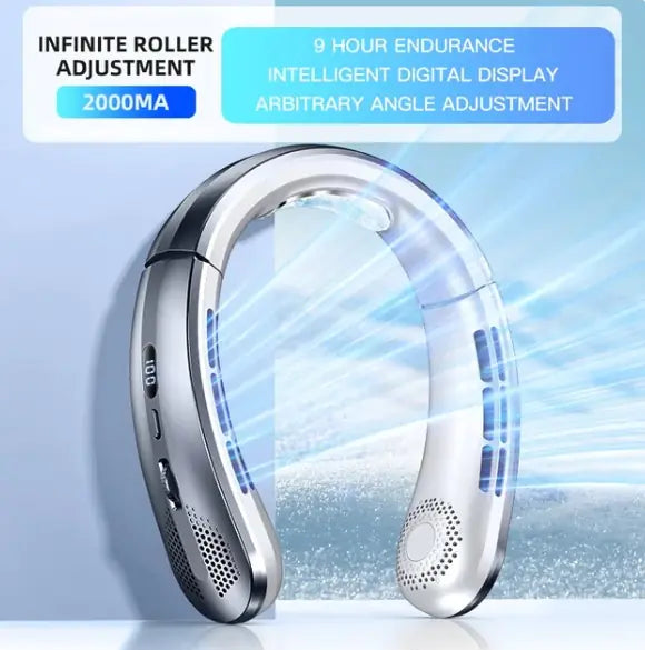 Portable Neck Fan with Digital Display