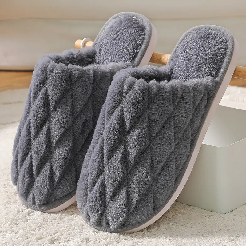 Men's Warm Waterproof Plush Slippers